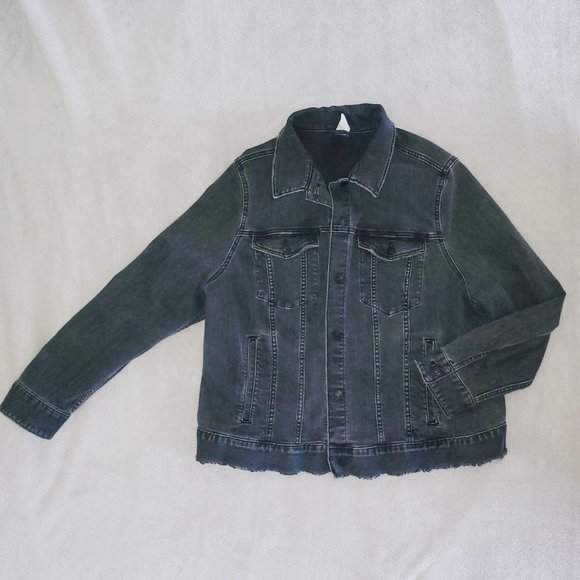 H&M acid wash denim jean jacket - Picture 1 of 4
